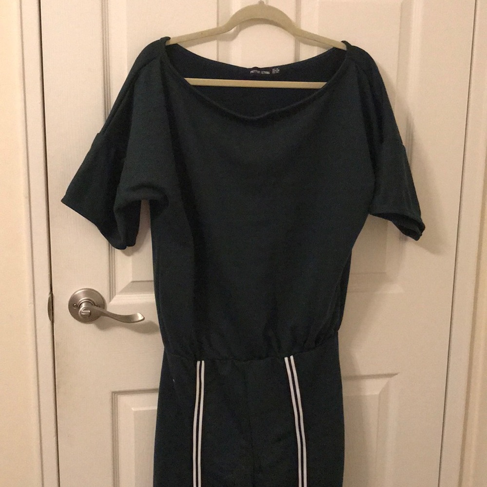 Green Pretty Little Things Jumpsuit with Stripes